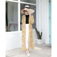 Long Outer Wanita Cardigan Panjang Motif ceruti oversize Zea Long