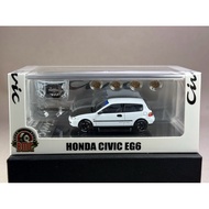 Honda Civic EG6 White Carbon Bonnet RHD 64B0484 Scale 1:64 Brand BM Creation
