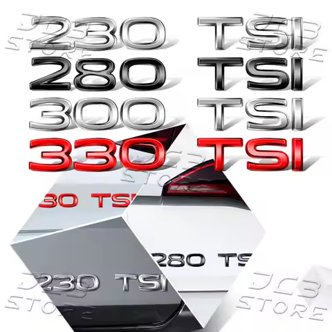 Golf Emblem 230 280 300 330 380 TSI Car Rear Trunk Fender Metal Sticker Side Badge For Volkswagen MK