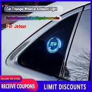 1 pcs Universal Car Triangle Window Ambient Light Intelligent Luminous Seven Color LED Decorate Ligh