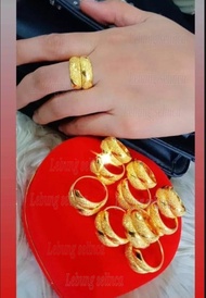 cincin ular terbuat dari koin aslicincin perhiasan berlapis emas 24 K tidak muda lunturcincin titani