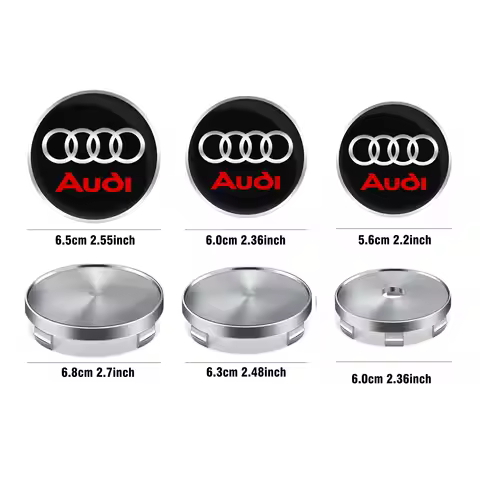56/60/65mm 4pcs Car Styling Wheel Hub Stickers Center Cover For Audi Sline a3 a4 8p S6 S7 S8 Quattro