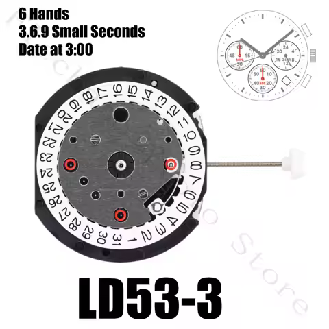 New China Ld53 Movement Six-Pin 3.6.9 Small Seconds Watch Movement Accessories