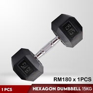 Hexagon 15KG Dumbbell Weight Training Fitness Dumbbell (15kg)