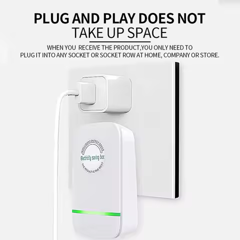 Pro Power save Energy Saver 90V-250V Home Office Voltage Stabilizer EU Plug - Electricity Saving Box