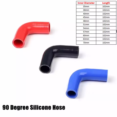 90 Degree Elbow Silicone Hose Pipe Intercooler Coupler Turbo Hose ID35mm 38mm 40mm 45mm 48mm 51mm 54