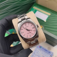 Rolex Perpetual op pastel pink & Tiffany blue 36mm Full box