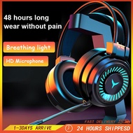 🔥G58 Gaming Headphone Headset with Mic RGB Surround Sound Stereo Wired Bass Colorful Headphones for 