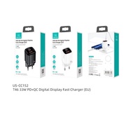 Usams t46 adapter fast turbo charger 33w xiaomi digital displaypoco