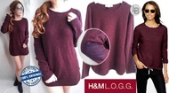H&M Logg Maroon Sweater