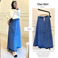 Button skirt, denim jeans skirt, long button jeans skirt / Latest women's jeans skirt