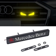 With LED light Car Front Grille Emblem Badge Stickers Suitable For benz W203 W210 W211 W124 GLC GLK GLA CLA W205 W212 AMG New E Class E200 E260