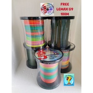 FISHER LEMAX X5 1500M 100% Pe Braided Line Super Strong Fishing Line Multi color Dark Green FREE LEM