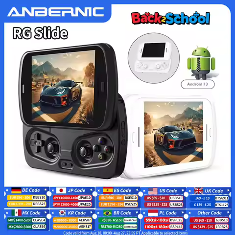 Anbernic RG Slide Handheld Game Console Android 4.7" LTPS In-Cell Screen Capacitive Joystick WIFI Bl