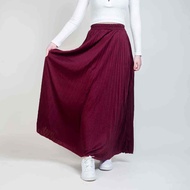 Super Flowing Women Pleated Maxi Long Korean Skirt Kembang Muslimah(Fit Up To 100KG)