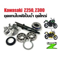 Water Pump Impeller Shaft Big Set Kawasaki Z250 Z300 Z250 300 Propeller + Oil Seal + Ball Bearing + 