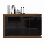 Tomato Home  Dolce sideboard หน้าบาน high gloss ดำเงา กว้าง 119 ซม ราคารวมส่งประกอบในกทมและปริมณฑล
