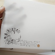 A5 transparent tracing envelope, white tracing envelope