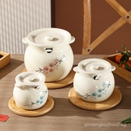 High Temperature Resistant Lard Jar Ceramic Underglaze Color Oil Spicy Chili Jar Salt Jar Seasoning 