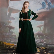 Brave cartoon movie character cosplay costume, Princess Merida court dress Halloween stage play cost