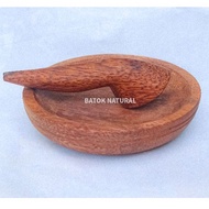 KAYU Mortar COWEK &amp; Pestle DIAMETER 23CM MUNTU Coconut Tree GLUGU CRAFT