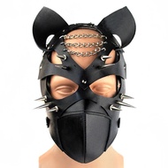 Bdsm Fetish Leather Mask for Men Women Adjustable Cosplay Unisex Bdsm Bondage Belt Restraints Slave Fetish Masks Couples Sex Toy
