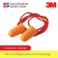 3M-1110 Disposable corded Foam Earplugs 29 db with cord or without cord 1100 1110 without cord