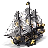 Piececool 3D Metal Puzzles The Queen Annes Revenge Pirate Ship Jigsaw Toys High Quality DIY Model Ki