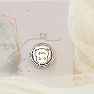 口罩香氛扣-暖心小貓 Warm Cat-銀色-香氛釦