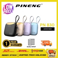 Pineng PN 830 PD Smallest Powerbank (10000mAh) 22.5W FAST CHARGING, Built-in CABLE - 1 Year Warranty