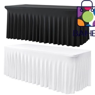 BAIHEE Stretch Tablecloth, Spandex Universal Table Skirt,  Elastic Washable 4/6FT Bed Cover for Rect