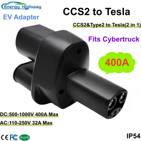 CCS2 to NACS/CCS2 to Tesla/CCS2 to Cybertruck/Type2 to Cybertruck/Type2 to Tesla 400A EV Fast Charge