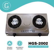 Double Burner Gas Stove Stainless Steel Kitchen Burner Gas Stove HGS 2002 (Homstar)