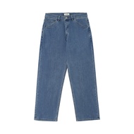 Washed Comfortable Loose Straight Fit Jeans 13oz