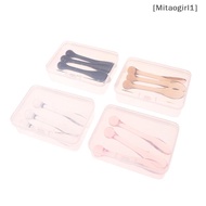 [MG1] 1/3pcs Acrylic Cosmetic Spatulas Scoop With Box Face Cream Mask Mud Mixing Spoon Beauty Tools 