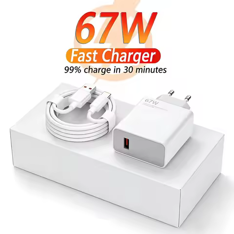 For XIAOMI 67W Charger Cargador Hyper Turbo Charge Adapter 67W Fast Charging Cable For Mi 15T 13T 13
