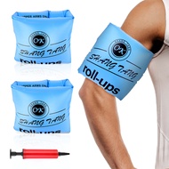 2 Pack Arm Floaties for Adults and Kids, Water Wings Inflatable Arm Swimming Floats Swim Rollup Arm 