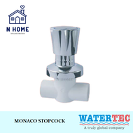 N HOME Watertec Monaco Chrome Bathroom PVC Plastic Shower Concealed Stopcock Stop Cock 1/2 , 3/4  or 1
