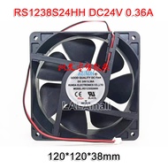 1Pc RUNDA RS1238S24HH DC24V 0.36A DC 24V Brushless มอเตอร์พัดลม12ซม.12038พัดลมระบายความร้อน120*120*38มม.ใหม่