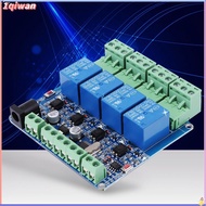 1qiwan-my 4 Channel Relay  DC 12V Module Board S485 Communication Interface STM8S103F3 Microcontroll