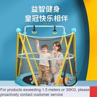 QDH/NEW✅Yoyang Trampoline60Inch Children's Home Trampoline Indoor Sports Fitness Bouncing Bed with Safety Net Horizontal