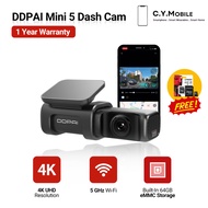 [ Free 64GB Memory Card Worth RM69 ] Dash Cam Mini 5 4K 2160P HD Car Camera Android Wifi Auto Drive Vehicle Dash Cam