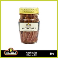 ▰ ▐ ⇨ ➽ Molinera Anchovy Fillet in Oil 80g