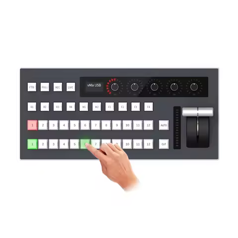 Hot Selling 12 Channel vMix IP Controller Panel Video Mixer Switcher Live Streaming for Sport Church