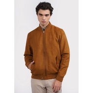 WOOD Cut & Sewn Bomber Suede Jacket 2-JKXLXC125B030 Almond