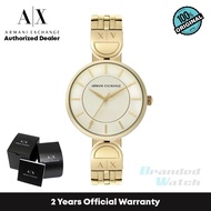 [Official Warranty] Armani Exchange AX5385 Women's 38mm Three-Hand Gold Stainless Steel Watch Jam AX