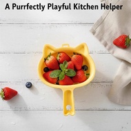 2-IN-1 Large Size Vegetable Fruit Washing Drain Basket Food Safe Colander for Family Gathering Food 