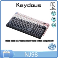 Keydous NJ98 3-mode 2.4G Bluetooth wireless Hot swap custom 98-key mechanical keyboard