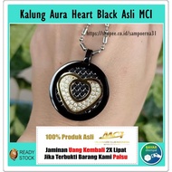 FAT181- Kalung Kesehatan Aura Heart Black Diamond Asli MCI - Mci