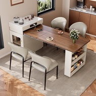 Foldable Small Apartment Dining Table Island Household Table Light Feel Retractable Luxury Can Integ